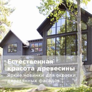 Окрашенный деревянный фасад